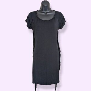 🍁Studio Casual Black Fringe Dress